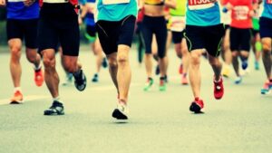 marathon runner feet